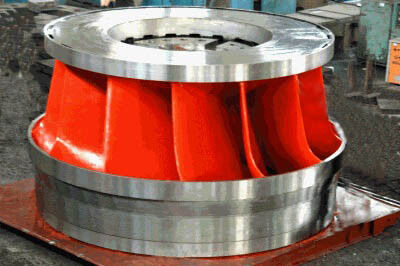 Horizontaal verticaal configureerbaar Francis Turbine Runner 100KW-20MW waterkrachtcentraleonderdeel