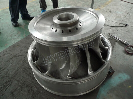 Schacht Francis Turbine Runner Waterkrachtcentrale Wateropvoerhoogte 30m-300m Generatiecomponent