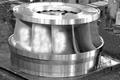 Duurzaam roestvrij staal Francis Turbine Runner 0Cr13Ni4Mo Construction 100KW-20MW Capaciteit Waterkrachtgebruik